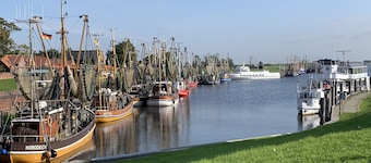 Ruhig gelegene schöne Ferienwohnung, nahe Ortskern und Hafen, Hunde willkommen!
