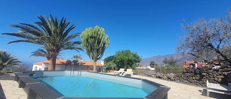 A heated pool