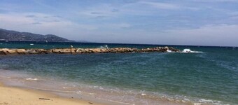 Seaside house with swimming pool.