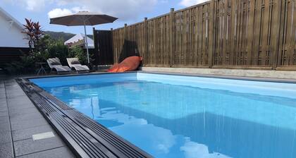 Air-conditioned lodge with swimming pool near Deshaies