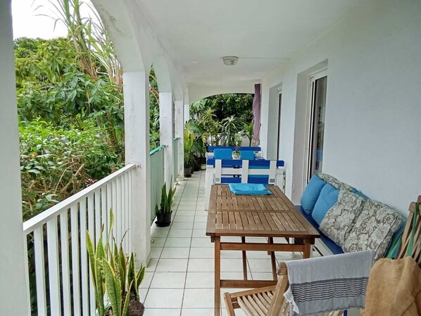 Outdoor dining - PALMER : F3 Panoramic sea view 1-4 persons (Mont-Vert les Bas)