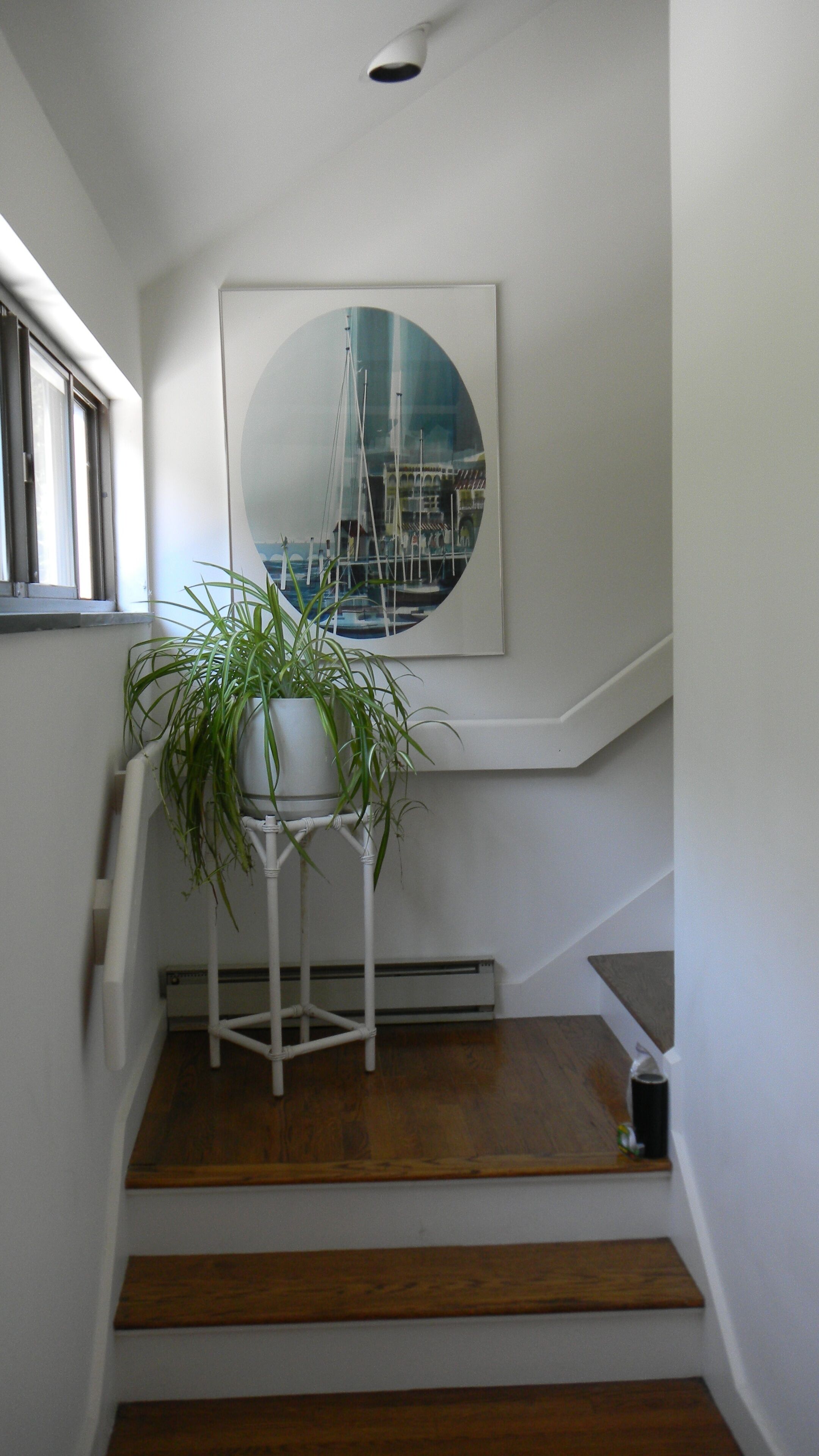 Stairs to second floor master suite from front door
