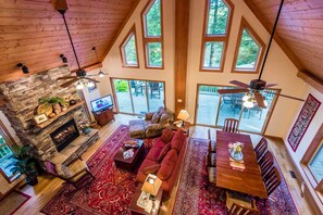 Fireplace, DVD player, foosball, books - Lakeside Cottage, on Whisper Lake  with Gorgeous Lake & Mountain Views. (Sapphire)