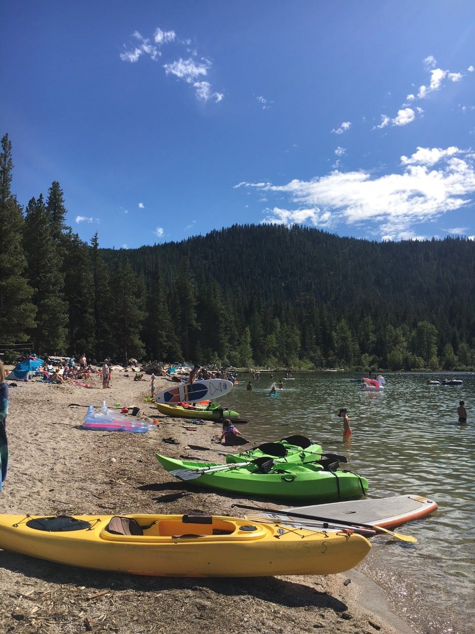 Rent kayaks at Lake Wenatchee.