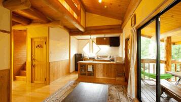 Economy-Ferienhaus, Mehrere Betten, Nichtraucher, Küche (for 4 Guests) | 1 Schlafzimmer, kostenloses WLAN, Bettwäsche