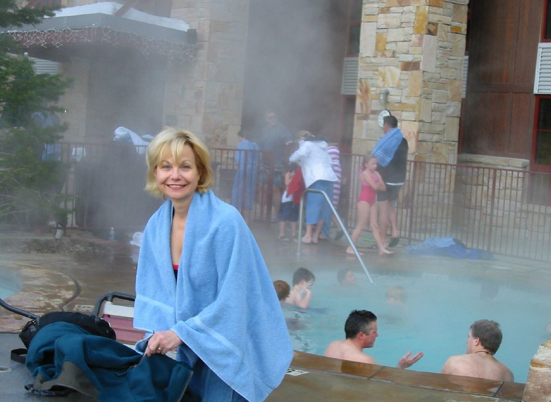 Piscine extérieure, piscine chauffée