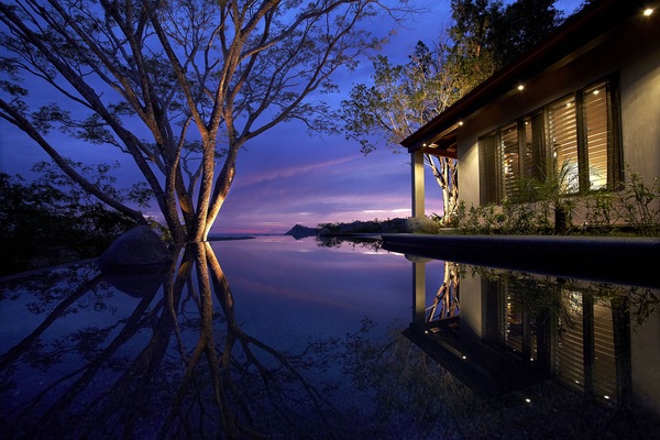 Sunset from the swimming pool