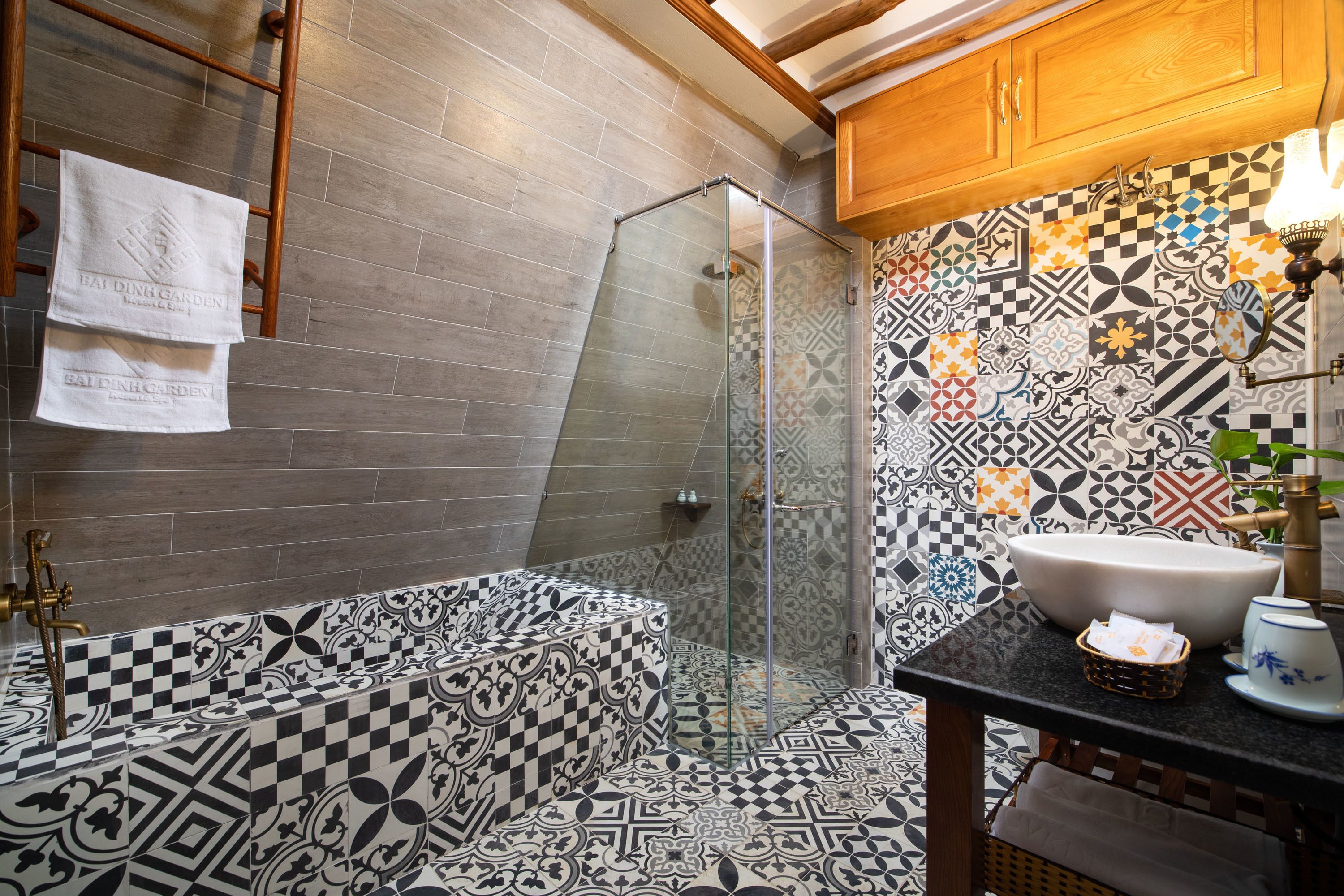 luxury duplex | bathroom | free toiletries, hair dryer, bathrobes, slippers