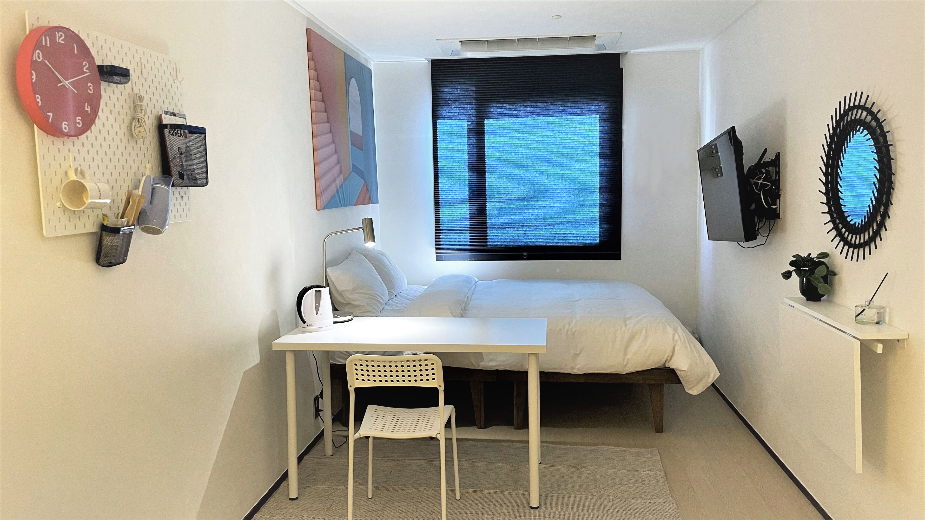 premier double room | in-room safe, desk, laptop workspace, blackout curtains