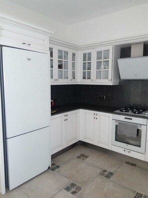 Villa | Private kitchenette | Full-sized fridge, oven, stovetop, dishwasher