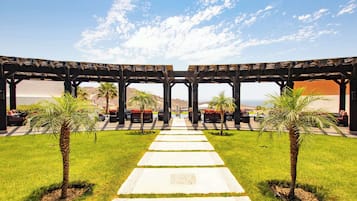 Outdoor banquet area