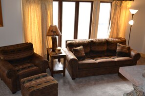 Smart TV, caminetto, lettore DVD, libri