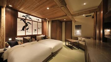 Habitació amb dos llits individuals prèmium, no fumadors | 1 dormitori, roba de llit d'alta qualitat i cobrellits