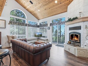 TV, fireplace, ping pong