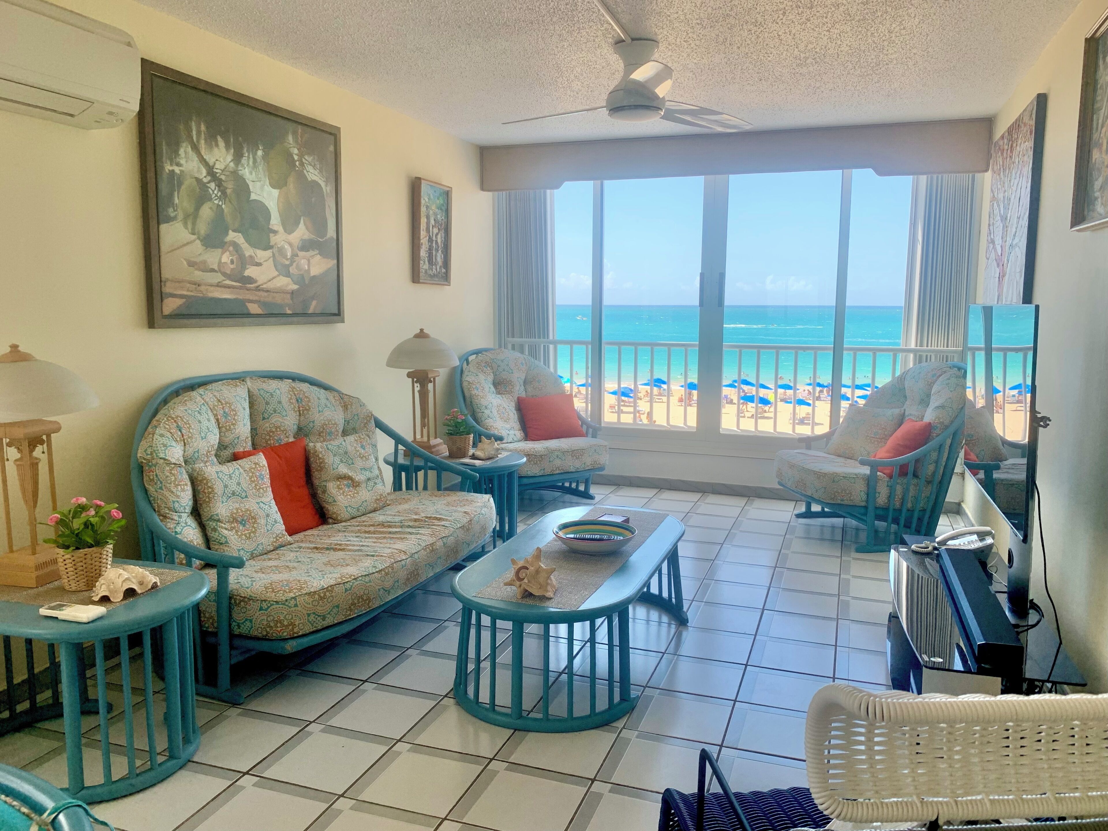 Smart TV, DVD player, books, stereo