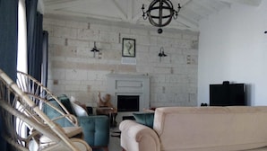 Villa | Living area | LCD TV - Jardin Eden 4 Bedrooms Villa 48 (Cesme)