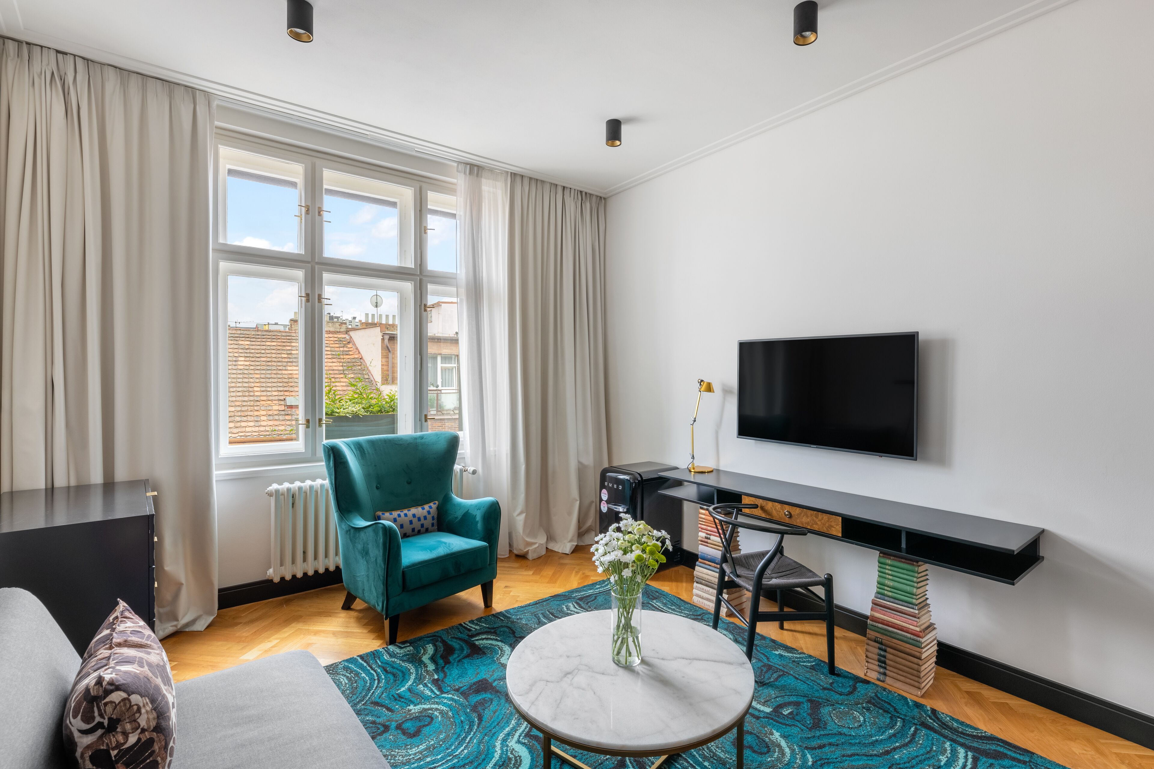 1 Bedroom Apartment with Sofa Bed | 1 soveværelse, premium-sengetøj, Select Comfort-senge, minibar