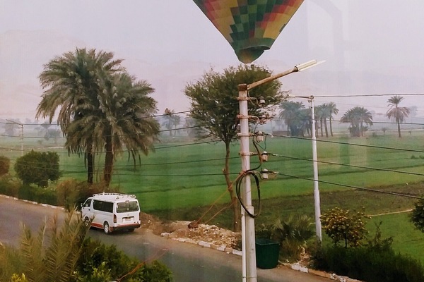 Balloon view from the balcony just after take off!