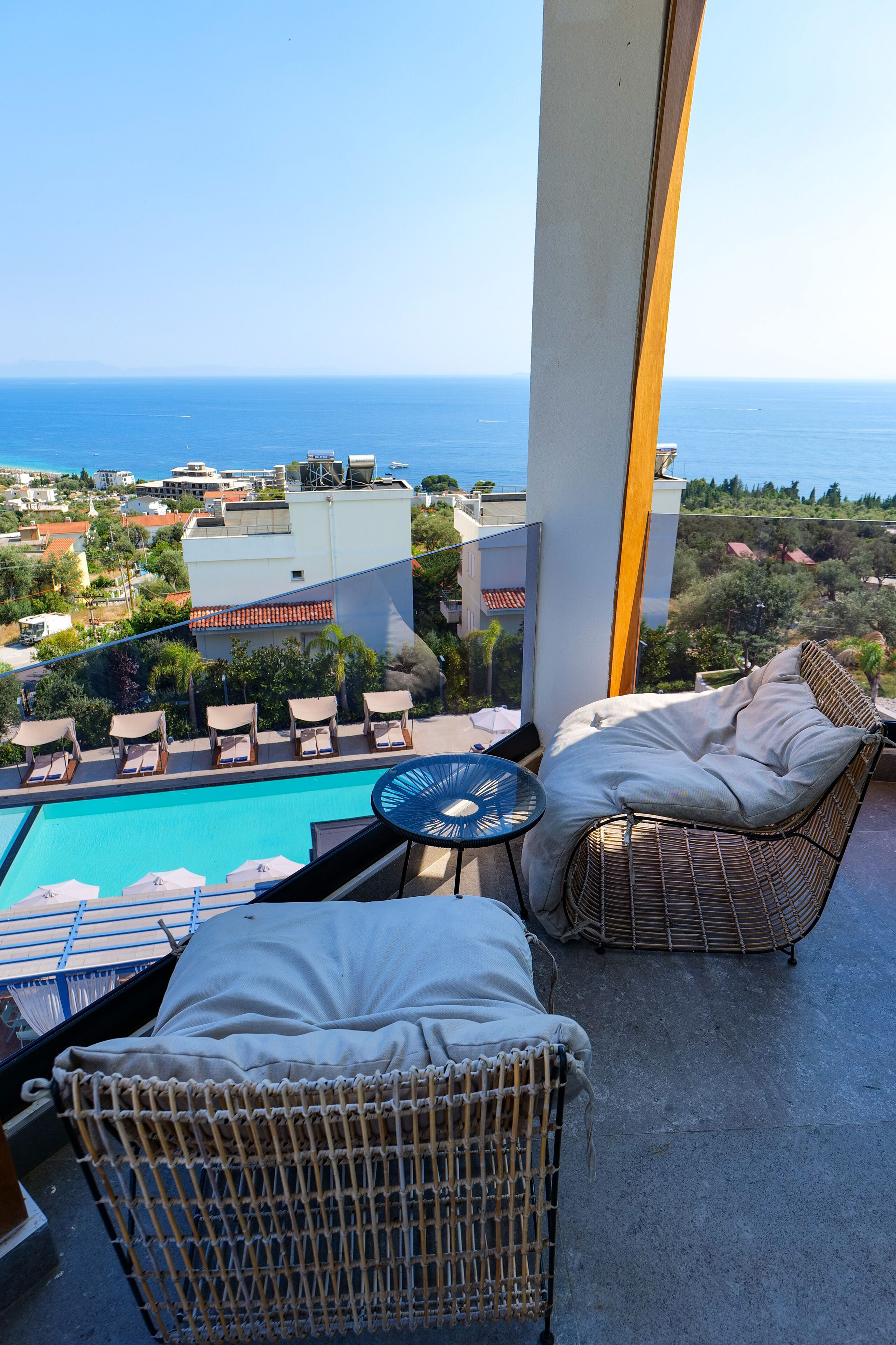 Luksussviitti, parveke, merinäköala | Parveke