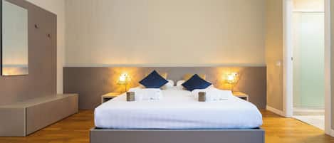 Quadruple Room, Balcony (Room 4) | Down duvets, individually furnished, desk, laptop workspace