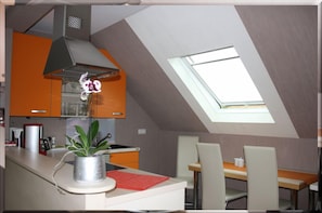 Apartment, 2 Bedrooms, 2 Bathrooms | Private kitchen | Full-size fridge, microwave, oven, stovetop