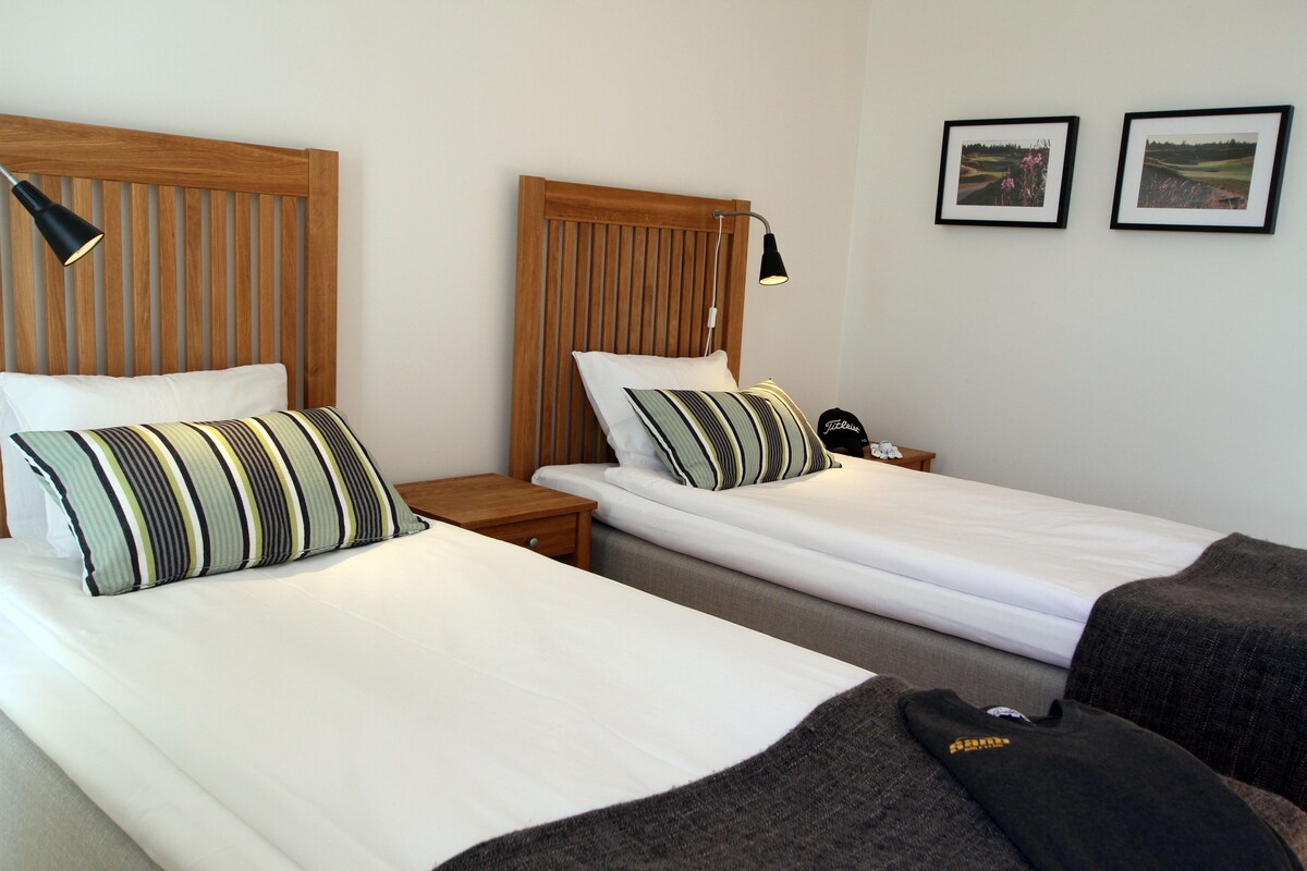 Blackout drapes, WiFi (free), bed sheets