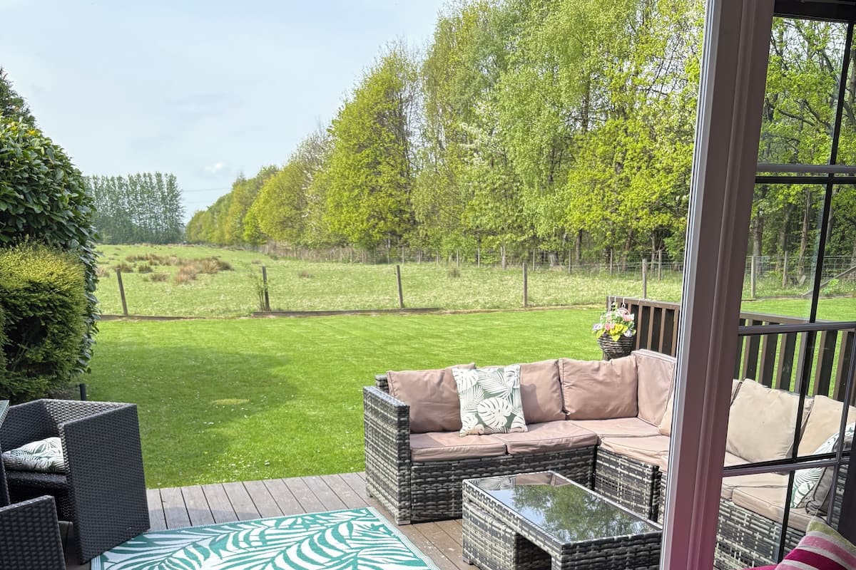 Deluxe Chalet, 4 Bedrooms, Non Smoking, Hot Tub (The Party Lodge) | Terrace/patio