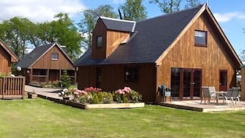 Deluxe Chalet, 4 Bedrooms, Non Smoking, Hot Tub (The Party Lodge) | Terrace/patio