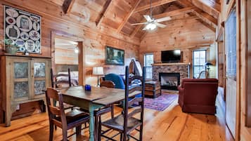 TV connectée, cheminée