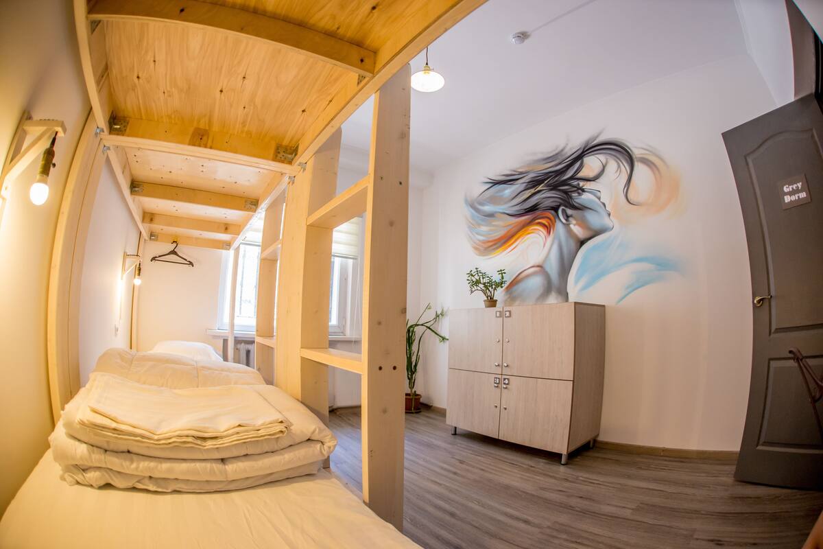 Basic Shared Dormitory, Men only (4 beds) | Blackout curtains, iron/ironing board (on request), free WiFi