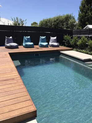 Outdoor pool, a heated pool