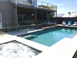 Outdoor pool, a heated pool