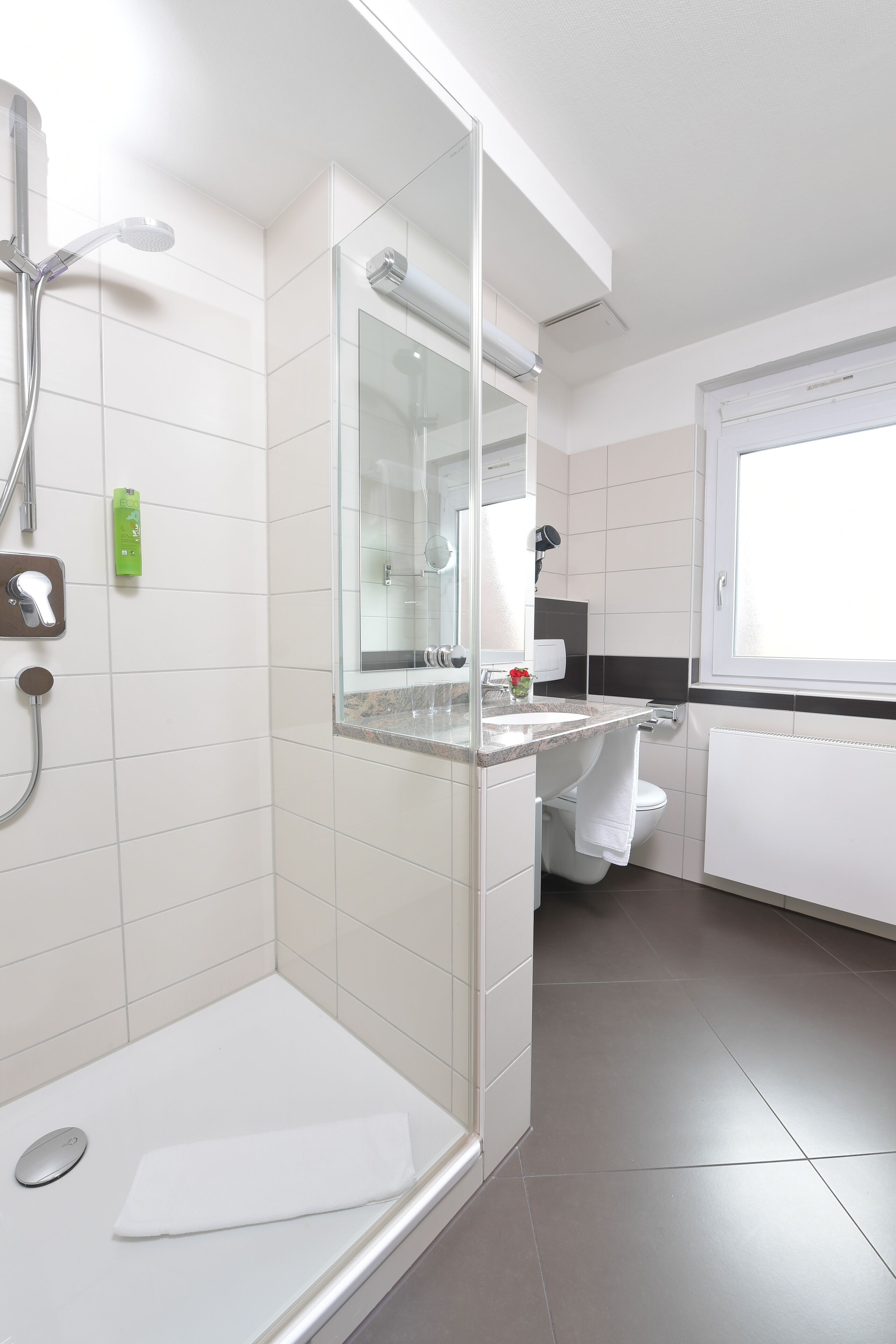 free toiletries, hair dryer, bathrobes, slippers