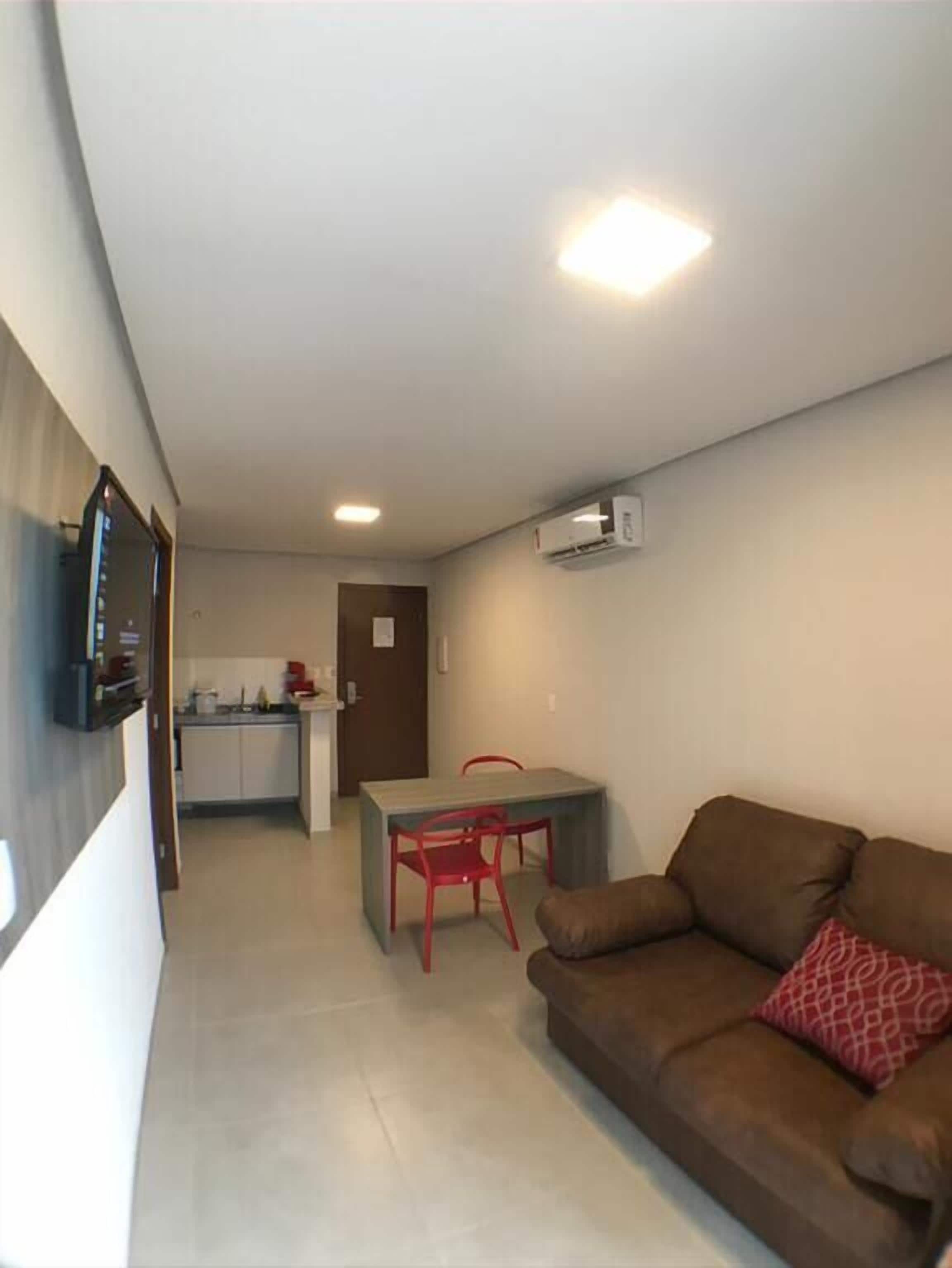 family studio, 1 queen bed with sofa bed, non smoking (flat) | living room