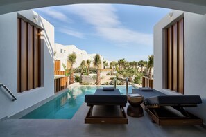 Deluxe Double Room, Private Pool | Terrace/patio - Meltemi Blu - Adults Only (Santorini)