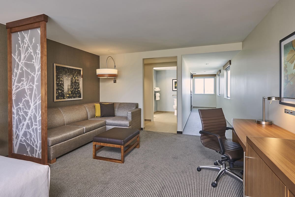 Room, Accessible (King Bed/Roll-in Shower plus Sofa Bed) | Premium bedding, down duvets, in-room safe, individually decorated