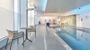 Indoor pool, pool loungers