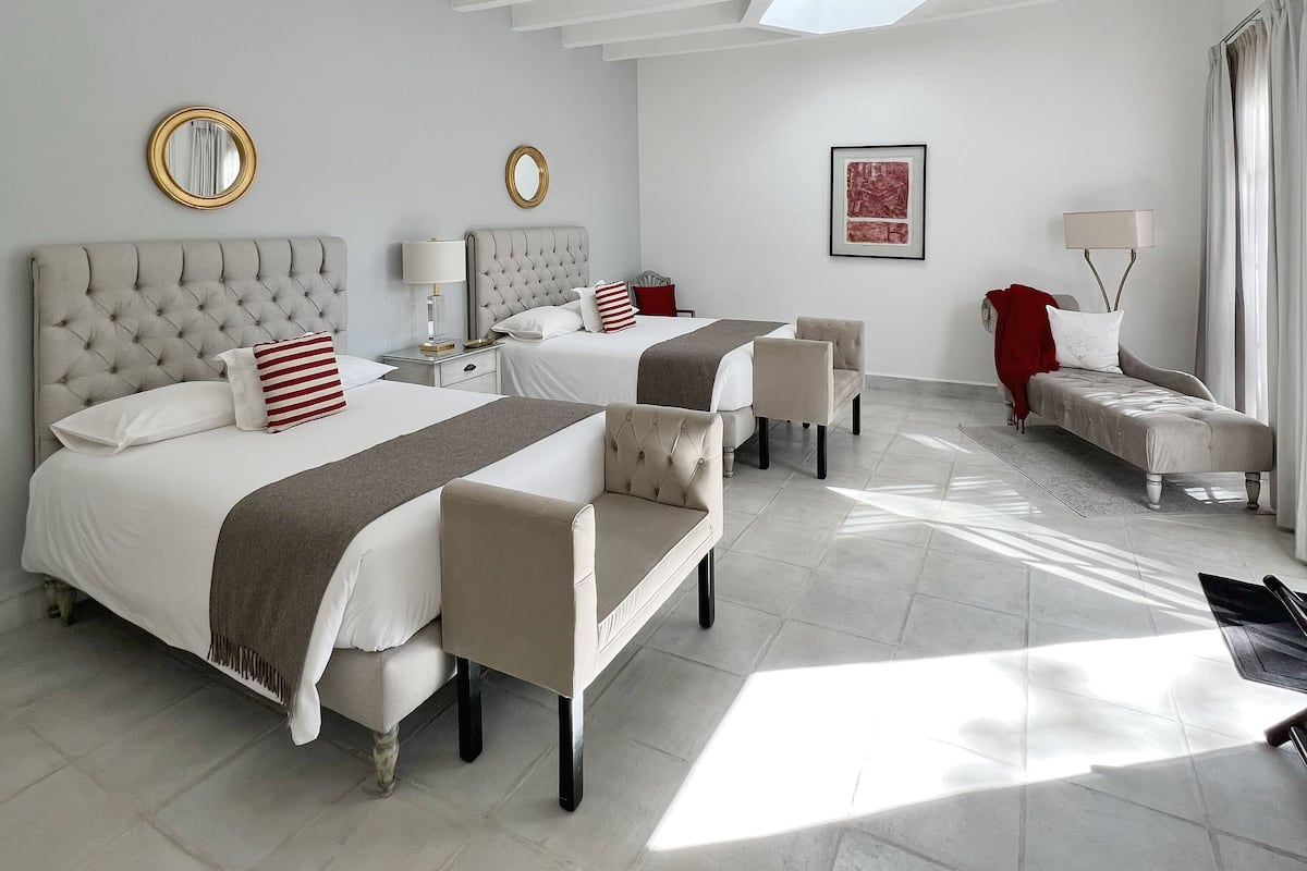 Luxury Suite, 2 Queen Beds, Courtyard View | 1 bedroom, Egyptian cotton sheets, premium bedding, in-room safe