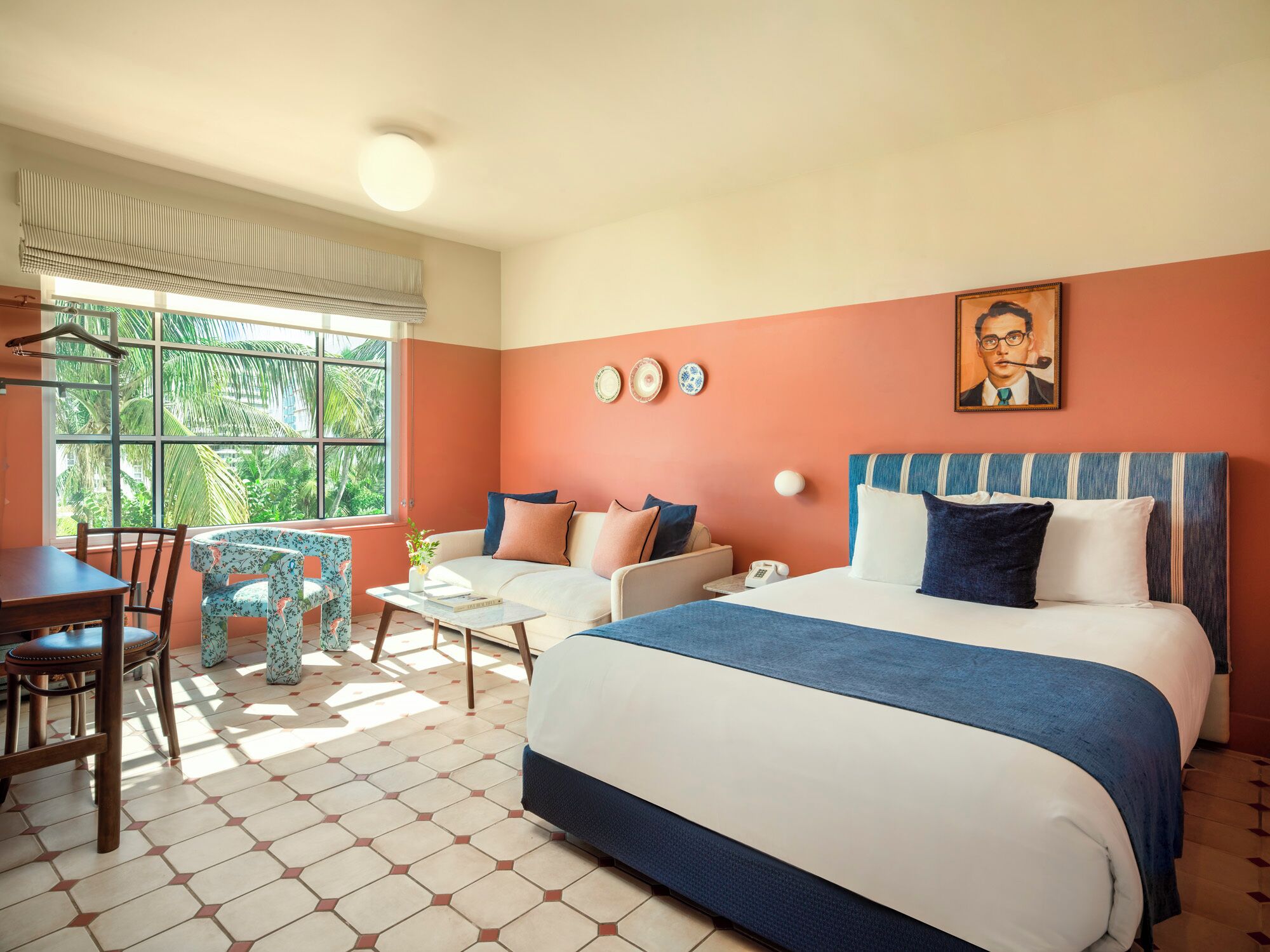 Estúdio luxo, 1 cama Queen e sofá-cama | Roupas de cama de algodão egípcio, roupas de cama premium