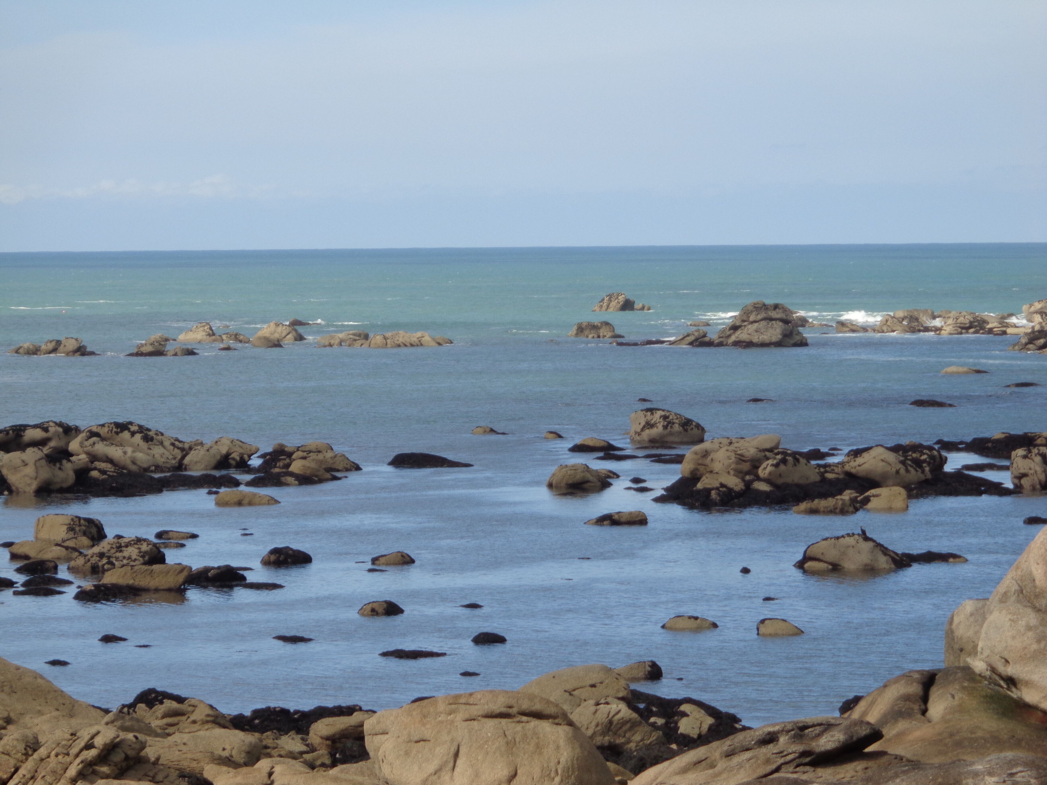 Utsikt mot strand/hav