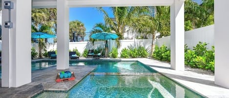 A heated pool