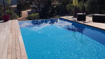 Piscina externa, piscina aquecida