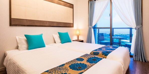 Chambre avec lits jumeaux, non-fumeur, vue océan (Umikaze)