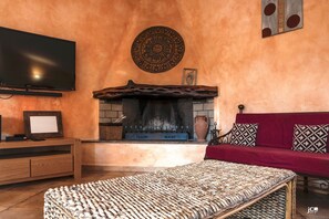 TV, fireplace, video games, DVD player