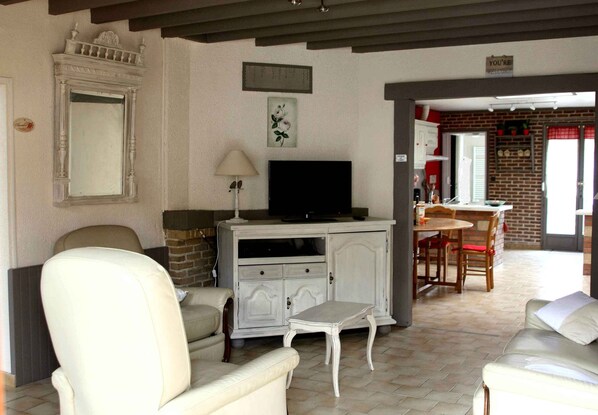 Télévision, lecteur de DVD, livres, vidéothÚque