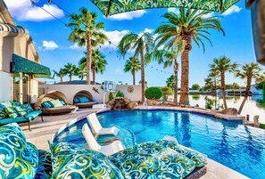Outdoor pool, a heated pool