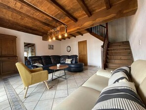 TV, DVD player, ping pong, books