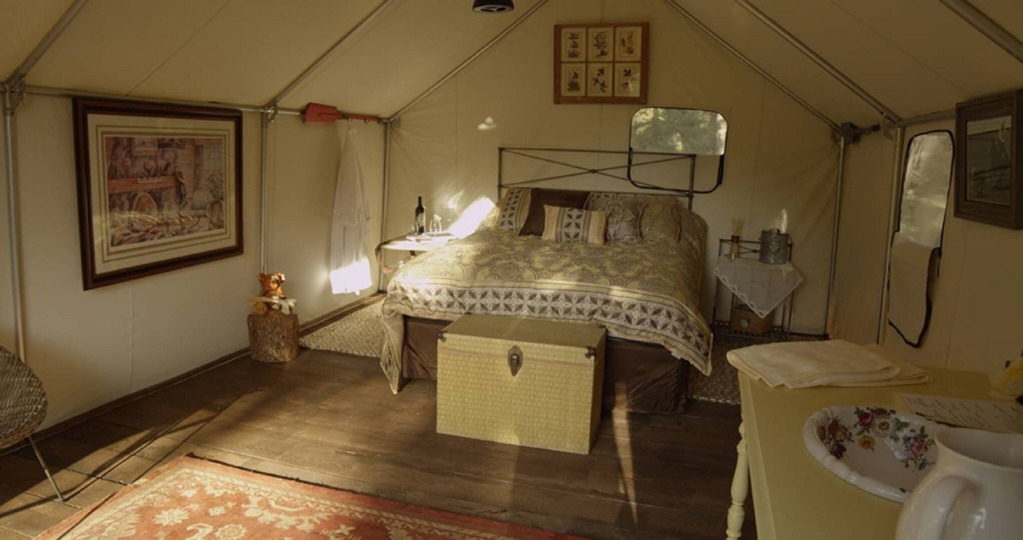 Fall in Love with Glamping in a Comfy Queen Bed!