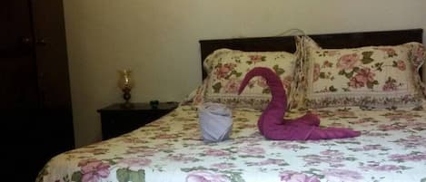 2 bedrooms, desk, iron/ironing board, travel cot