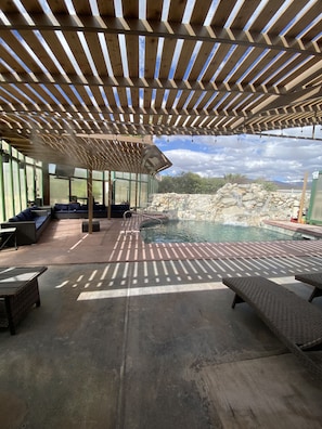 Outdoor pool, a heated pool